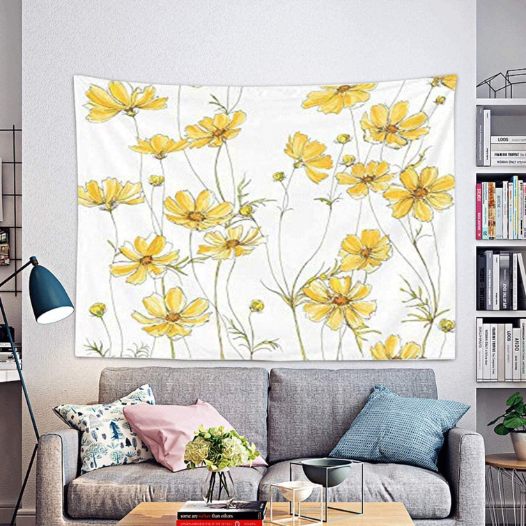 Yellow discount flower tapestry